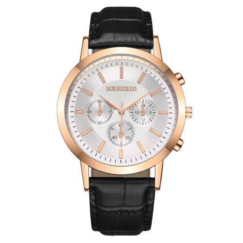 Live foreign trade fashion three-eye men's watch men's watch strap quartz manufacturer one drop shipping