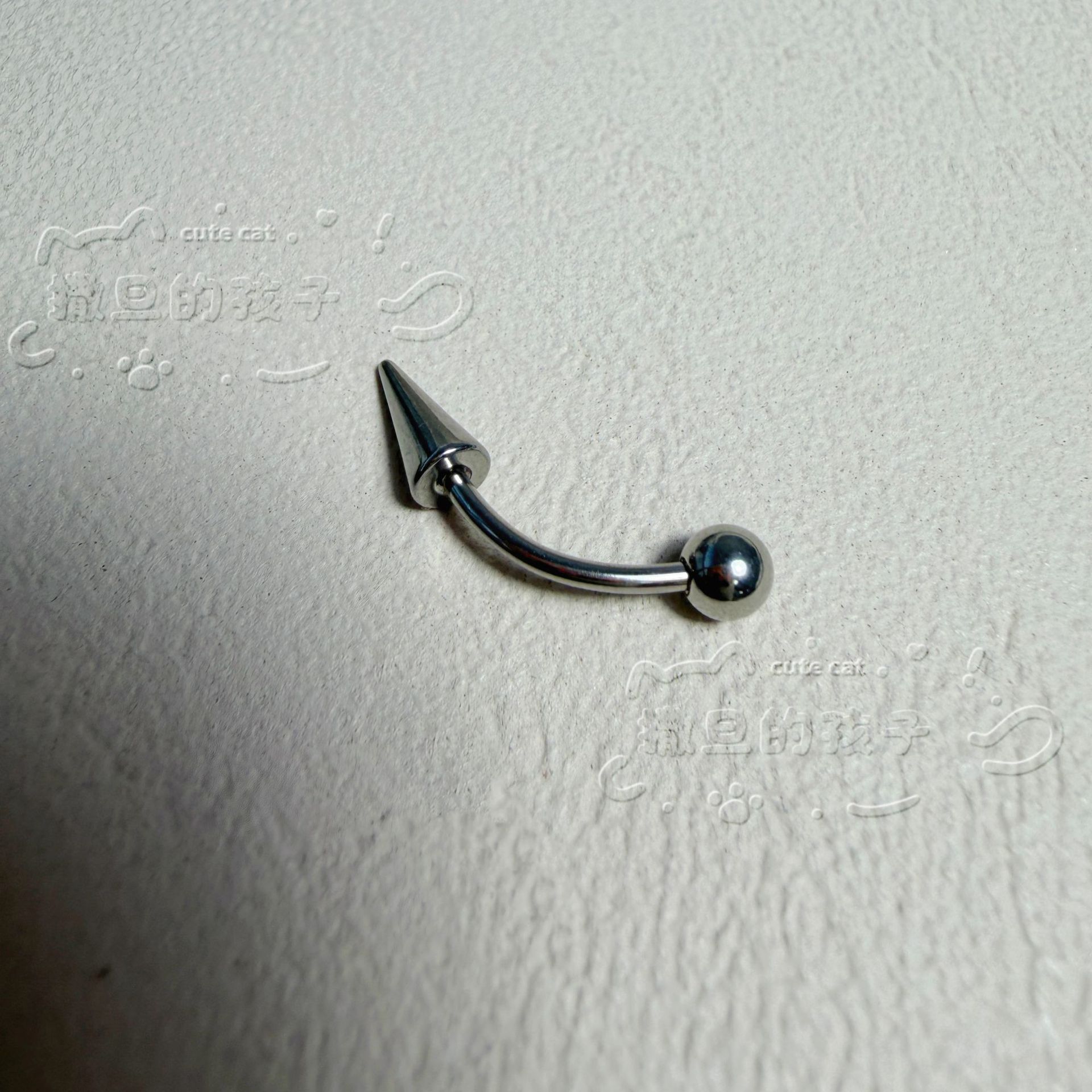 Labret piercing jewelry detail image