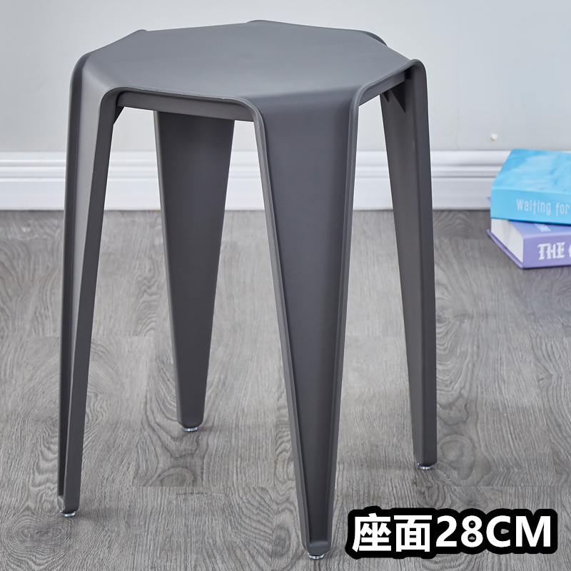 그레이-올 플라스틱-사각형 스툴-시트 표면 28CM ⚑