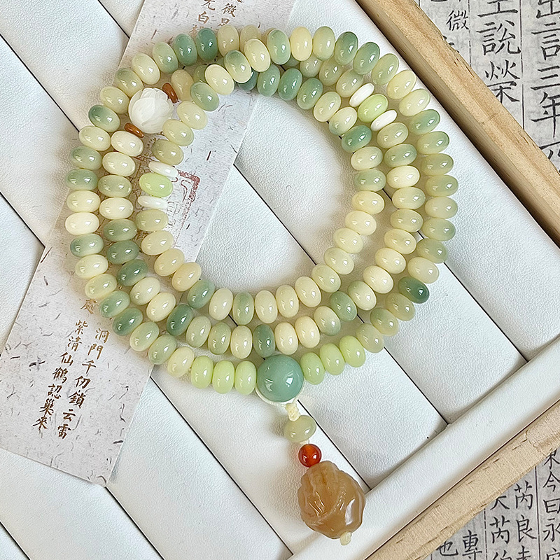 고대 녹색 그림 [주판구슬 108개] 9*6mm