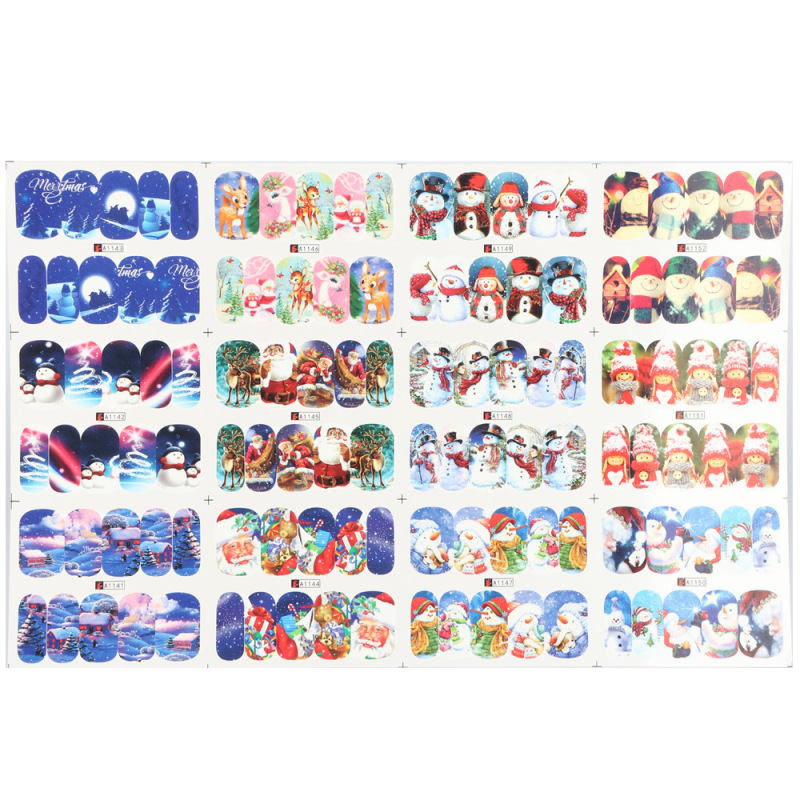 国境を越えた新しいネイルアート透かしシールバレンタインデーinsかわいいアニメ熊オウム爪シールnail|undefined