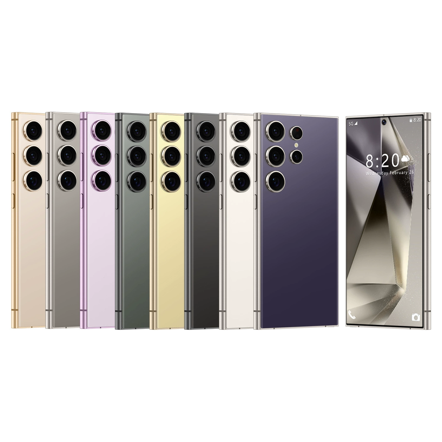 Смартфон S24 S24 Ultra, Android 14, 7,3‑дюймовый широкий дисплей