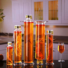 高硼硅玻璃泡酒瓶2斤3斤家用人参泡酒玻璃瓶酒坛子空瓶