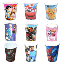 跨境亚马逊生日派对聚会一次性卡通纸杯水杯热饮杯咖啡装饰布置