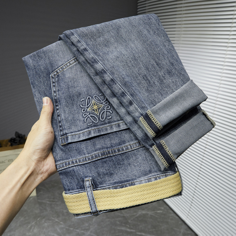 Jeans Chaopai 2022 summer new pattern printing Self cultivation Feet Light extravagance Korean Edition Haren trousers