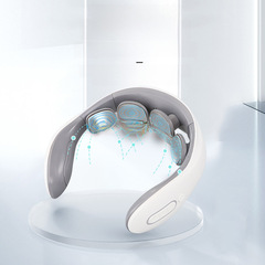 New Smart Cervical Therapeutic Instrument Electric Neck Massager Multifunctional Electromagnetic Pulse Kneading Massager Manufacturer