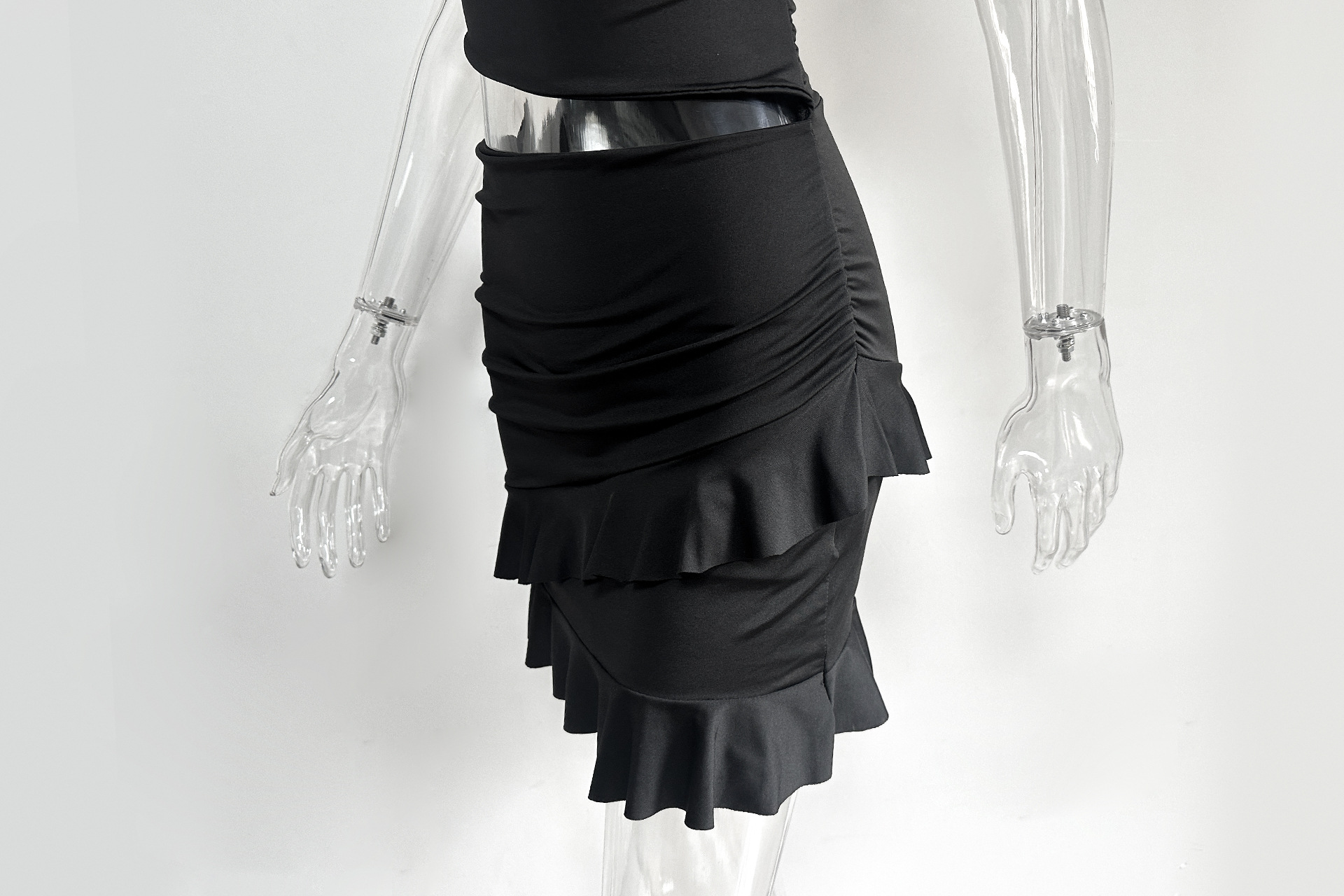 Summer Sexy Overall Set Dress Arrival Cutout Sling Hip Lotus Leaf Short Dress