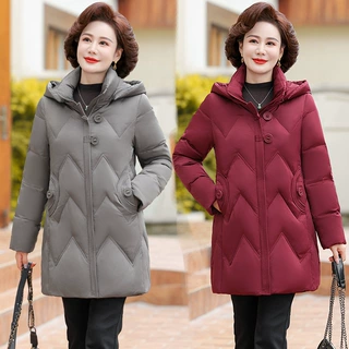 大品牌羽绒服女中长款2026新款冬季中年妈妈大码洋气气质保暖外套