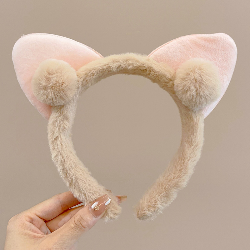 Cute pelúcia lavado facial correa de cabello para mujeres 2025 nuevo tipo de máscara especial para el cabello de maquillaje atar cabello correa de cabello