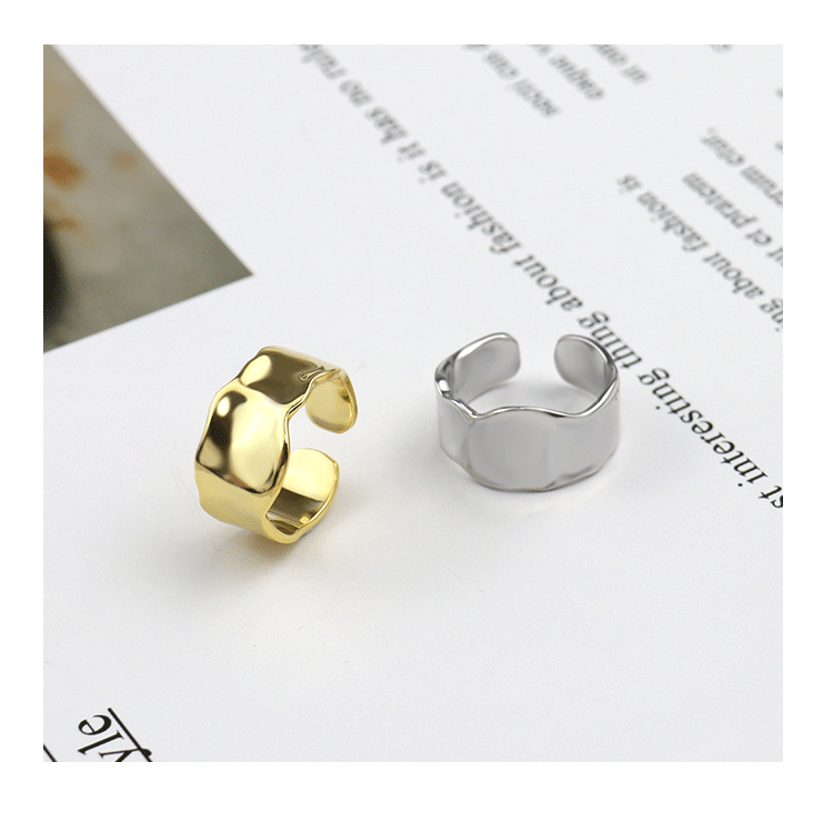 European and American fashion ring new irregular concave open ringpicture6