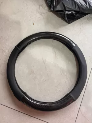 Steering wheel cover — Cover for All Seasons, Non-Slip - special-shaped-hole-punched-black-round-38cm