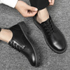 Martens, waterproof breathable summer universal casual footwear for leather shoes, low black nurse uniform, Korean style