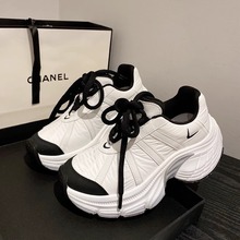 欧洲站老爹鞋女款2025秋季新款炸街增高厚底拼色休闲跑步运动鞋女