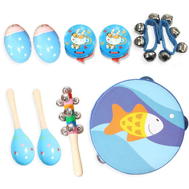 Orff instrumento musical percusión combinación kindergarten estudiantes de escuela primaria educación temprana niños instrumento musical traje iluminación música juguete