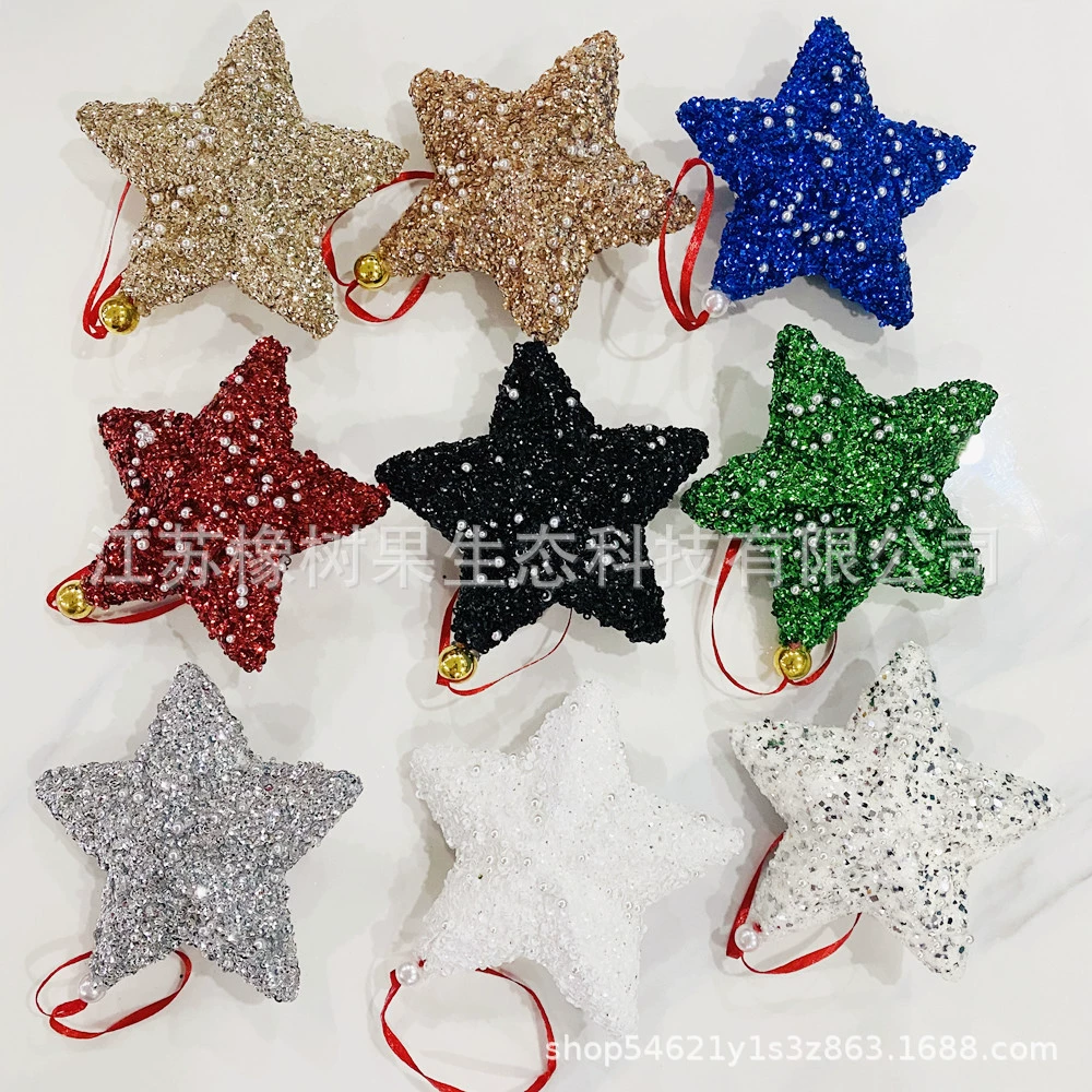 Трансграничные новые продукты Рождественская жемчужная шкала Встреча Пятиконечная звезда Торговый центр Магазин Украшение Платье Фестивальные принадлежности