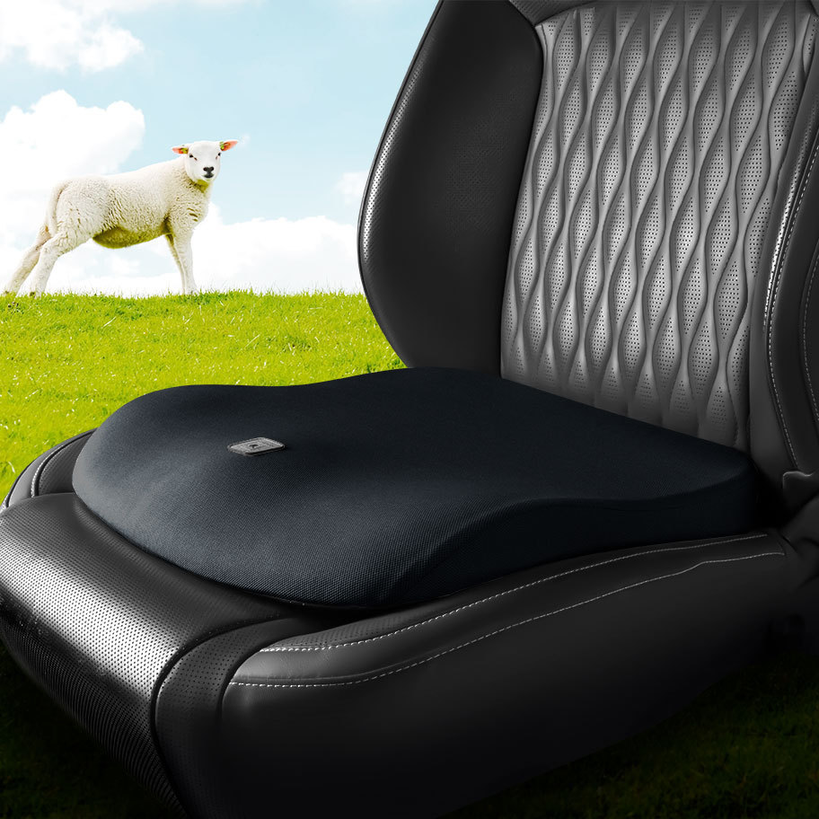 Qìchē Car Seat Cushion Memory Foam Office Chair Pad Student Stool Thickened (Seat cushion, seat cover) - mz-jd-black