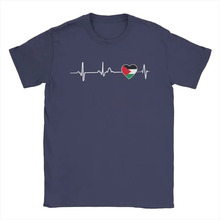 ���羳ŷ�롿Heartbeat Palestine Flag T-Shirt Men'S Short