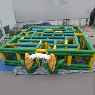 New Large Outdoor Children's Inflatable Maze Stall Naughty Castle Outdoor Land Breakthrough Obstacle Maze Park