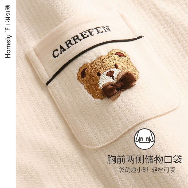 2022 nuevos pijamas de mujer de primavera y otoño 100% algodón de manga larga homewear más traje de tamaño