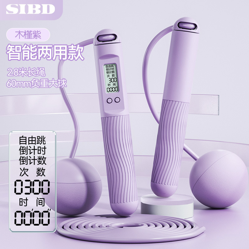 电子计数跳绳成年学生训练负重燃脂运动霍尔计数器中考专用跳绳子|undefined