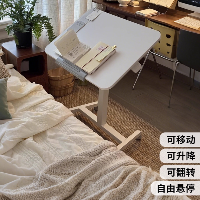 Mesa de cama elevable móvil escritorio de computadora escritorio de estudio doméstico escritorio plegable pequeño escritorio de trabajo de pie