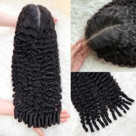 13*4Burmese curly 缅甸曲发真人发假发头套300Densityhuman hair