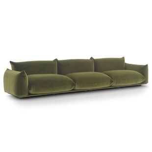 Italian Creative Top Layer Cowhide Sofa Light Luxury Modern Simple High-end Fabric Style Combination Sofa