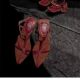 2025 French Style Puleather Elegant Pointed Wedge Heel Fashionable All-match Elegant High Heel Sandals with Elegant High Heels for Women