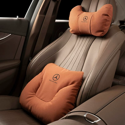 Headrest – Cushion Seat - horn-style-ideal-orange-mercedes-benz-headrest-lumbar-support-each