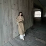 春秋大翻领中长款气质风衣