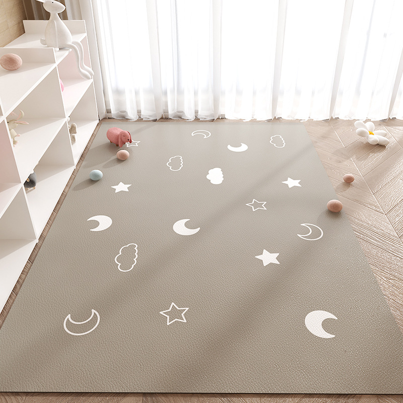 漫画かわいいゲームパッド家庭用拭き取りフリーレザーカーペット裁断可能防水防油リビングカーペット