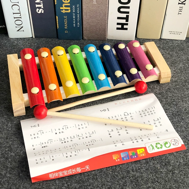 Восьмитональный музыкальный маленький ксилофон для младенцев и маленьких детей 8 месяцев Музыкальное устройство для раннего образования для детей, 1-2-3 лет, Развивающая игрушка для раннего образования для детей