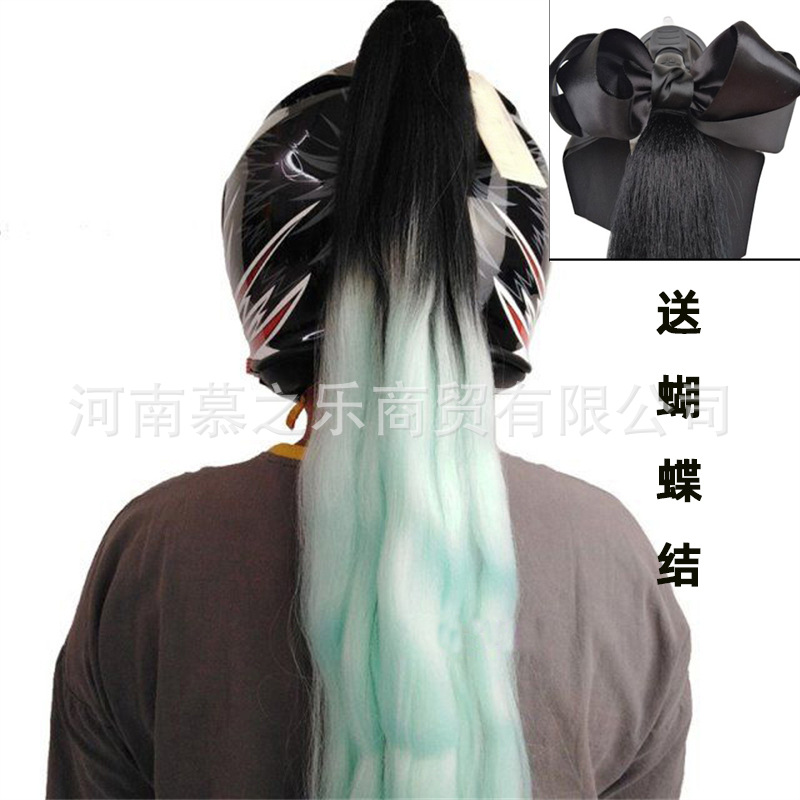 Vehicle Decoration – Motuoche Auto Parts and Accessories - black-cyan-ponytail-with-bow
