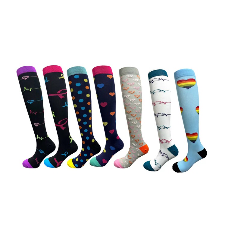 Nylon Compression Socks European and American Style Sports Nurse Leg Warmers High Long Tube Running Pressure Socks Amazon Style Wholesale Calf
