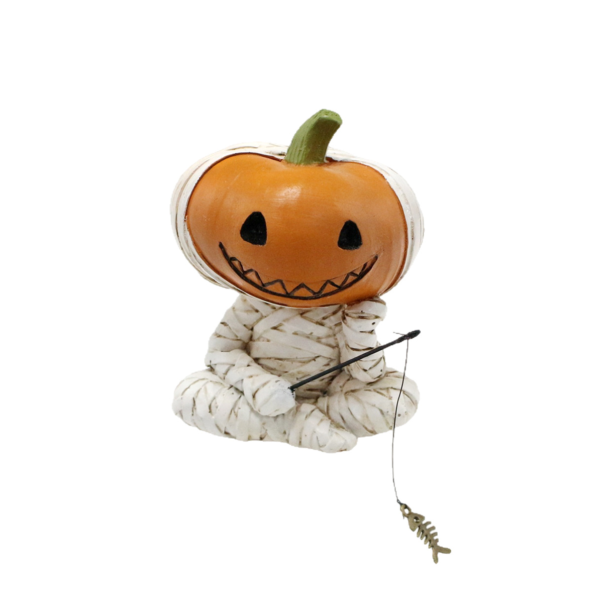  Halloween Bandage Pumpkin Doll Fishing Resin Ornaments Festive Atmosphere Decorative Crafts Halloween Gifts