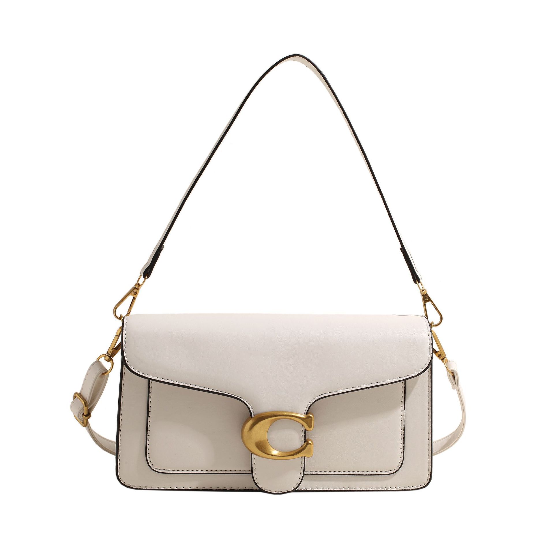 2024 nuevo bolso de nicho para mujer, textura de alta calidad, color sólido, diseño de hardware simple y versátil, bolso diagonal de un solo hombro image 8