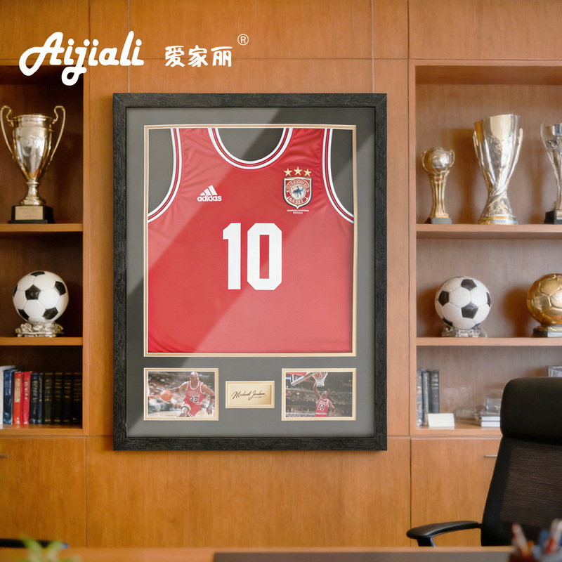 Unaltered Jersey Framing in a Photo Frame, Signed T-Shirt Collection Display, Solid Wood Protective Frame, Jersey Commemorative Frame Gift