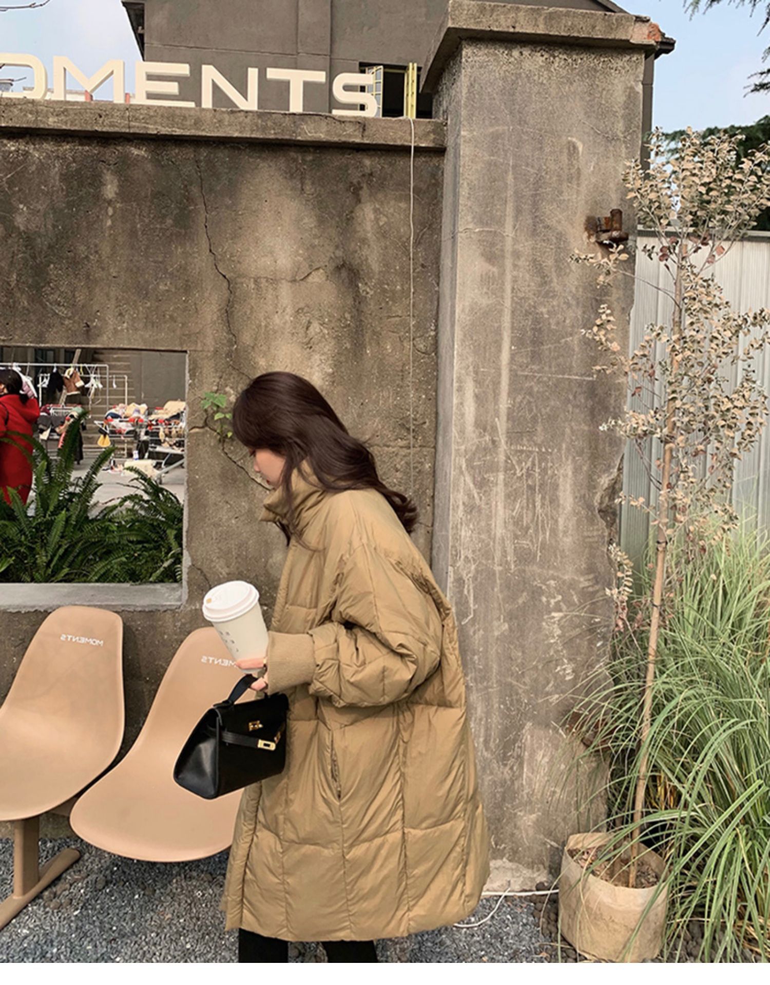Women's Long Cotton Coat Thickened Retro Mid Length Winter Jacket_voghion.com