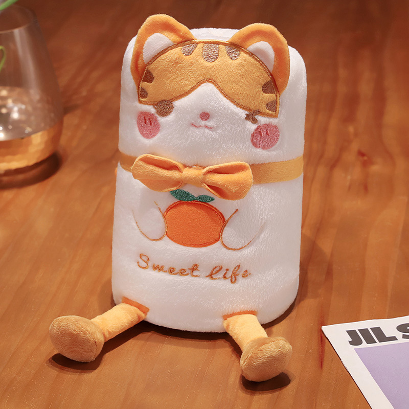 almohada edredón de doble uso oficina siesta de aire acondicionado manta de coral felpa sola manta pequeña montada en coche