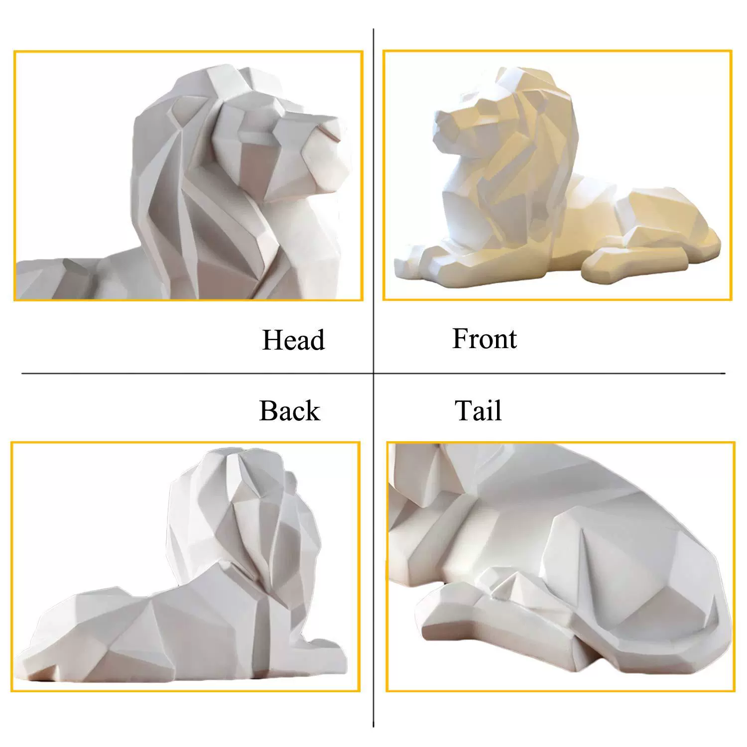Modern white statue, DIY, lion, custom-made