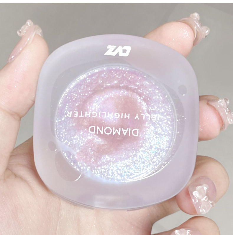 CVZ Highlighter Contouring Plate, Highlighter Powder Compact, Mashed Potatoes, Diamond Highlighter Powder, Gradient Highlighter Nude Makeup, brightening and sparkling girls undefined