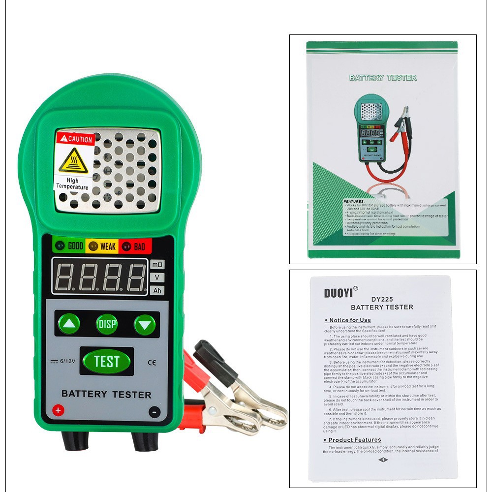 多一DY225汽车蓄电池测试仪检测仪电动车电瓶寿命内阻启动