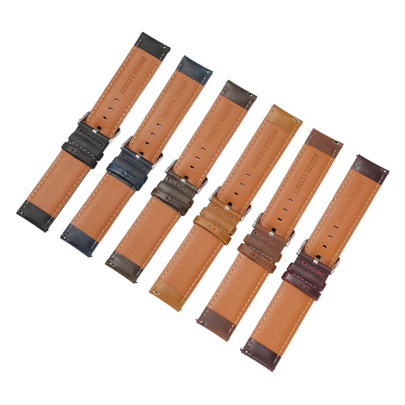 Spot 2021 New Cross-Border Export Leather Strap Retro Color-Changing Crazy Horse Material Leather Men's Switch Ear Strap