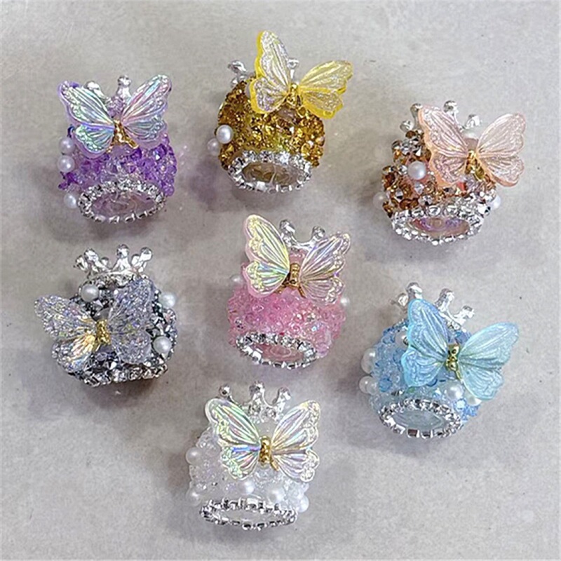 Tk Heavy Industry Flower Ball Sugar Crown Diamond Chain Colorful Butterfly Flower Ball Loose Beads DIY Beaded Pen Phone Chain Car Hanging Accessories Tk Heavy Industry Flower Ball Sugar Crown Diamond Chain Colorful Butterfly Flower Ball Loose Beads DIY Beaded Pen Phone Chain Car Hanging Accessories