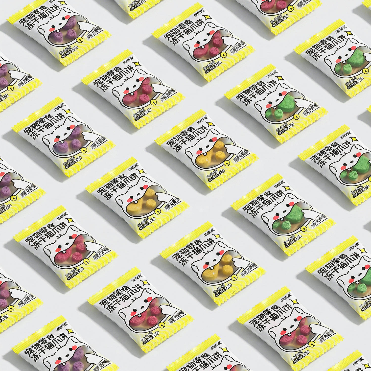 Snacks para gatos, galletas con forma de pata de gato, alimentos nutritivos liofilizados para mascotas, pollo liofilizado, comida liofilizada para gatos, snacks para mascotas, venta al por mayor de fabricantes.