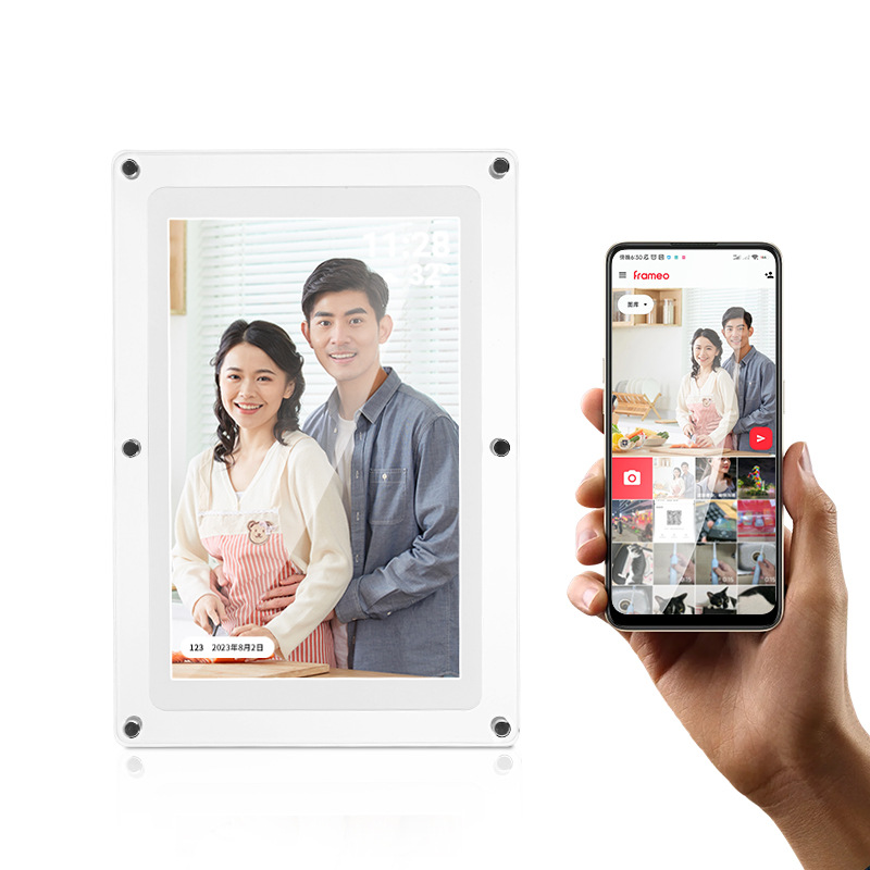 HD acrílico marco digital de fotos en línea arte electrónico álbum 10,1 pulgadas de gama alta de negocios regalo