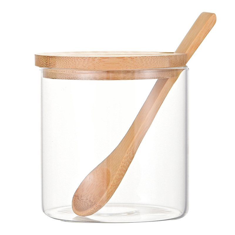 Latas de almacenamiento de vidrio con alto contenido de borosilicato, té perfumado, granos de café, latas a prueba de humedad, latas selladas especiales de cocina de alto valor con tapa