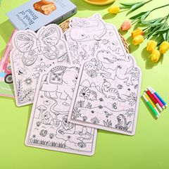 クロスボーダー大型ぬりえ子供の漫画落書き絵本啓蒙動物の形のぬり絵セット卸売