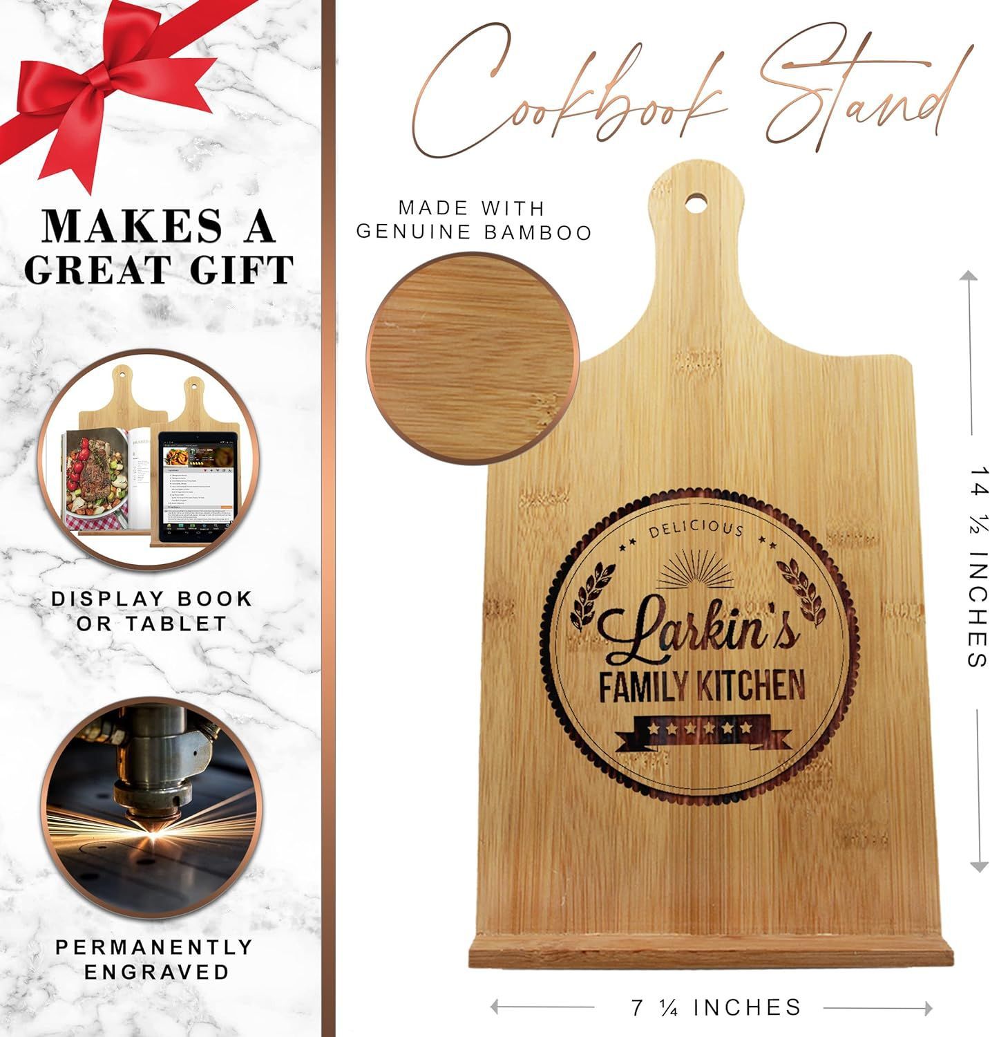 Receta de madera soporte de escritorio estantería de lectura para niños menú de restaurante occidental receta soporte de exhibición base de la tableta