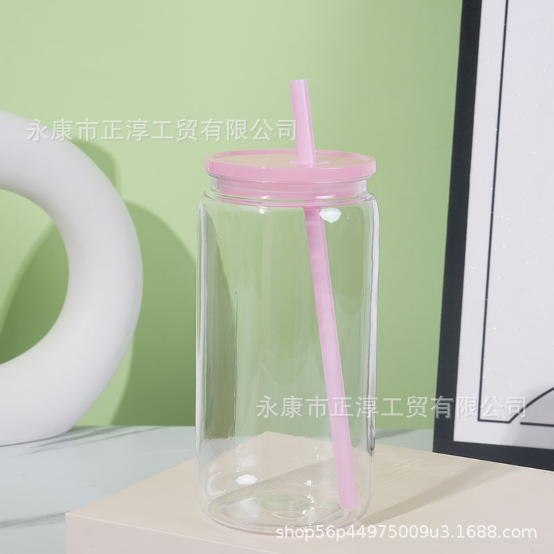 Vaso Mason de Plástico 16oz de Plástico PC, Ecológico, Monocapa, para Oficina y Hogar